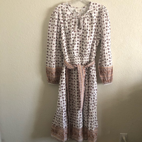 CLEOBELLA Blakely Midi Dress with Belt Tie Bohemian Size Large NWT - Picture 2 of 10
